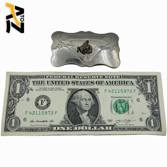 Vintage Chambers Western Cowboy Dress Belt Buckle Fits 1” Belt Made in USA - Picture 8 of 8